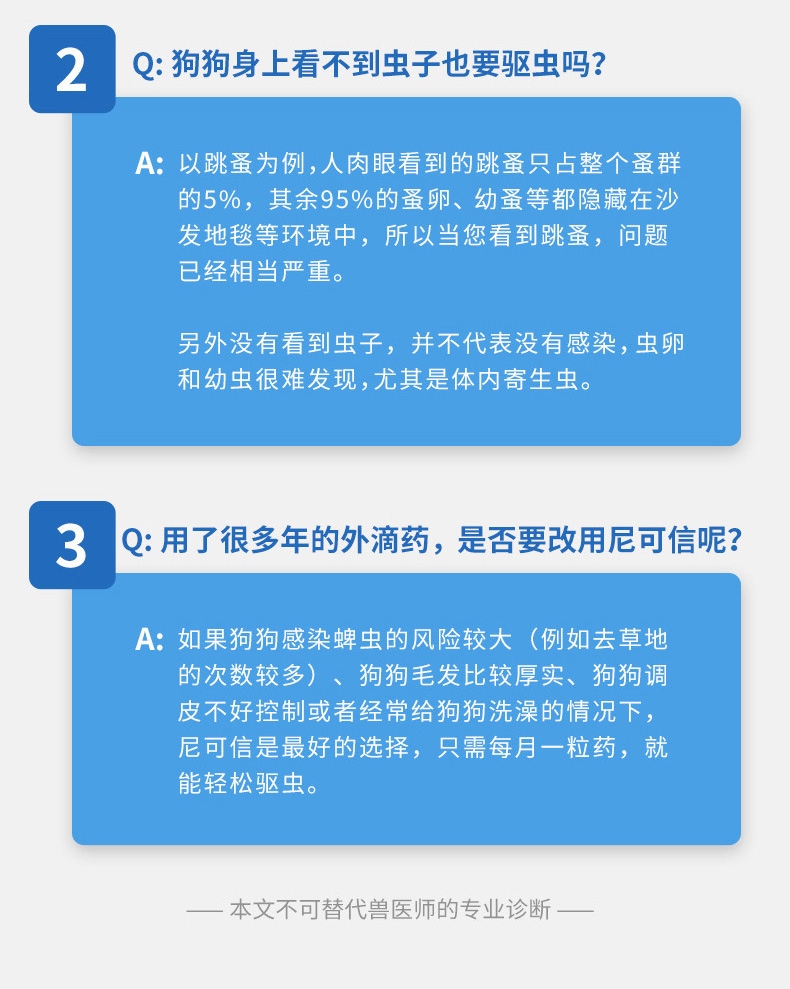尼可信小型犬抗寄生虫药3片/盒(2-4KG犬用)