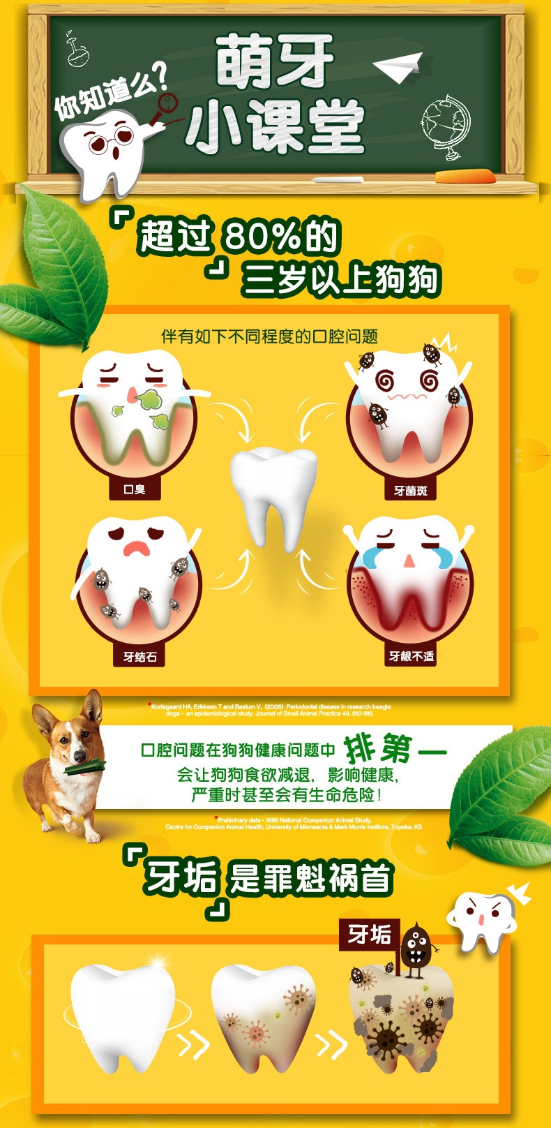 宝路Pedigree 绿茶口味成犬中小型犬洁齿棒磨牙狗零食 225g