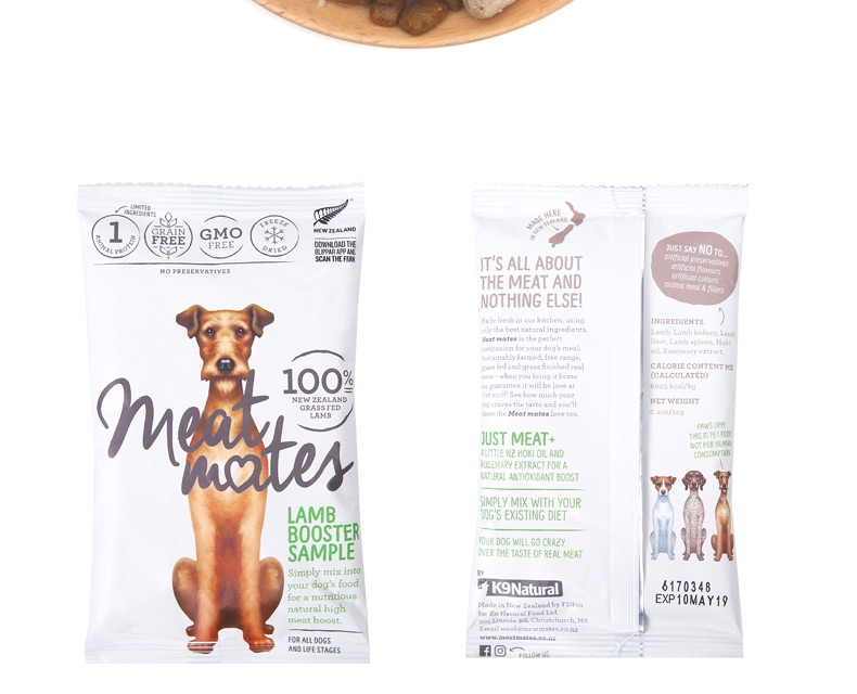 Meat Mates 冻干小鲜羊营养补充拌餐全犬粮 130g