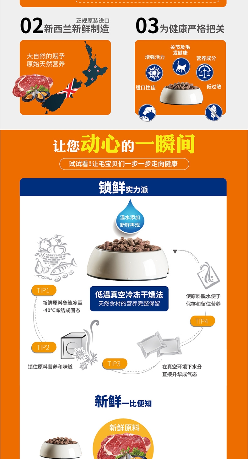 Feline Natural 冻干无谷鸡肉+羊肉猫粮 320g 新西兰进口