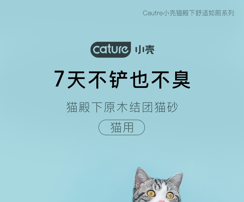猫殿下Cature 原木结团去味猫砂2.4kg/6L 加强款 无粉尘可冲马桶
