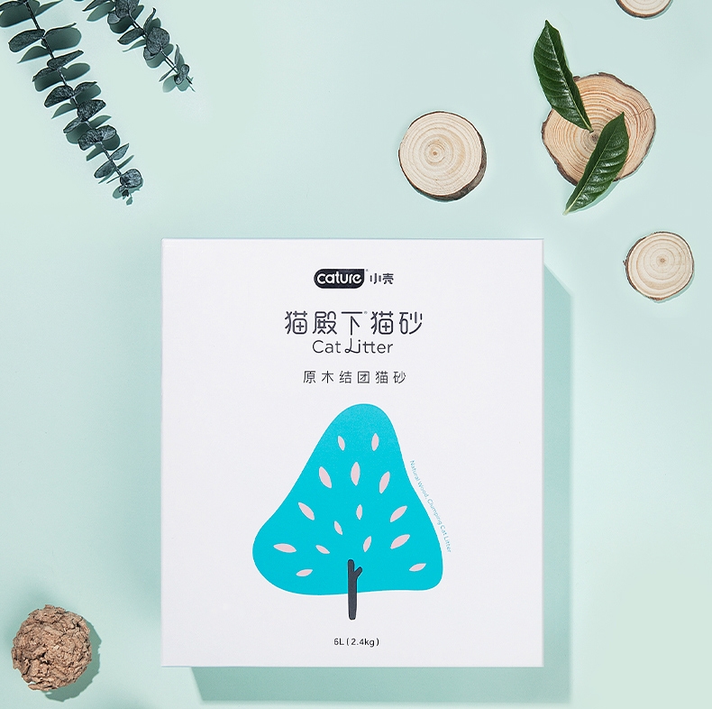 猫殿下Cature 原木结团去味猫砂2.4kg/6L 加强款 无粉尘可冲马桶