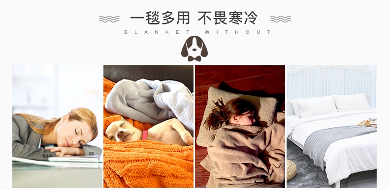 LA WEST法兰绒毯毛毯秋盖毯午睡毯空调毯宿舍儿童卡通贝灵顿狗毯子