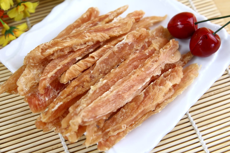 路斯 优+鸡肉硬丝 200g*2包 训练奖励狗零食