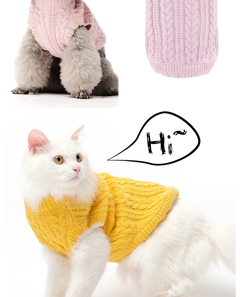 ISPET 雪尼尔狗狗毛衣猫咪衣服宠物两脚衣服