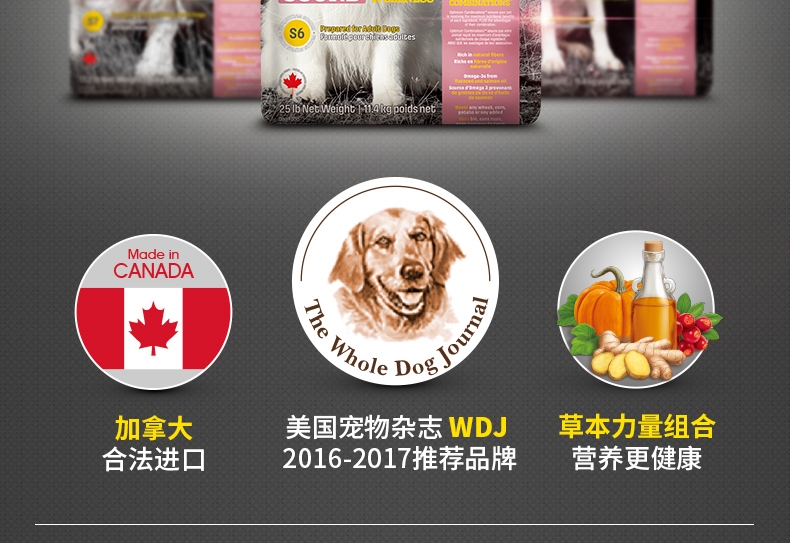 加拿大纽顿nutram 低敏系列中大型成犬粮去骨鸡肉糙米狗粮11.4kg S6原装进口粮
