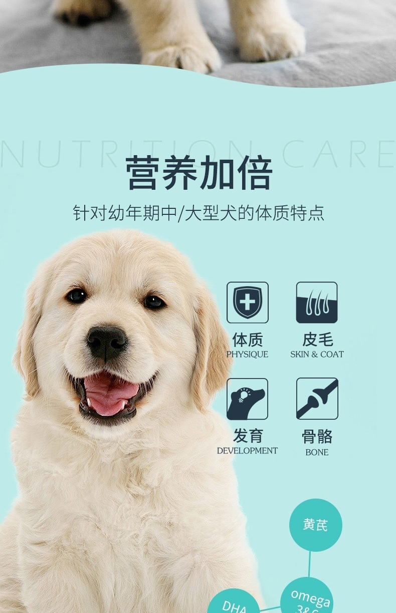 伯纳天纯 羊肉中大型犬幼犬粮 15kg