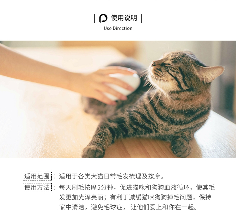 Pidan 去毛梳硅胶按摩梳