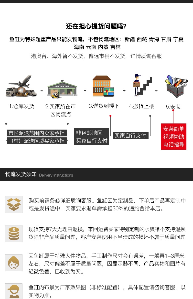 聚宝源 大型成品鱼缸KR-600S白色
