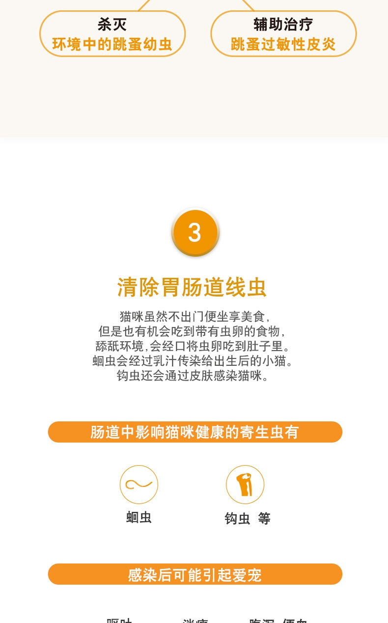 爱沃克 4-8kg猫用体内外驱虫滴剂M 单支装