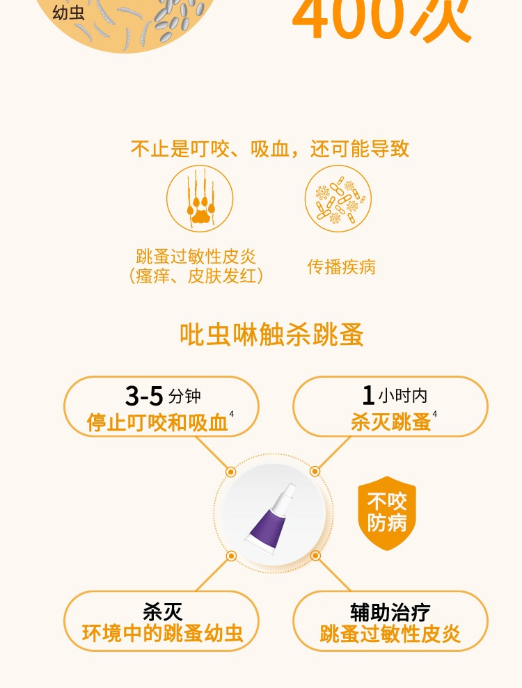 爱沃克 4-8kg猫用体内外驱虫滴剂M 单支装