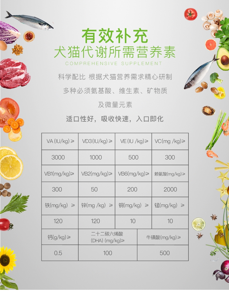小宠EHD 犬猫综合营养素120g 全龄期适用