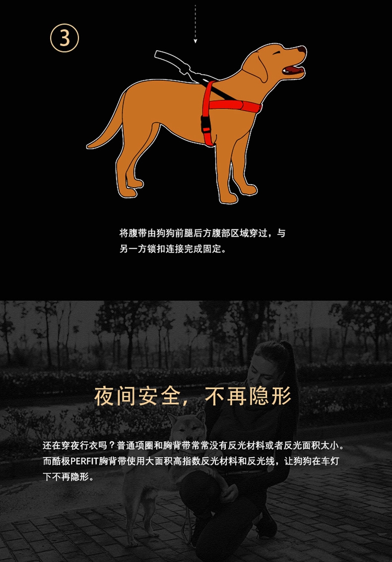 美国酷极Kyjen 舒适型包裹狗狗胸背带