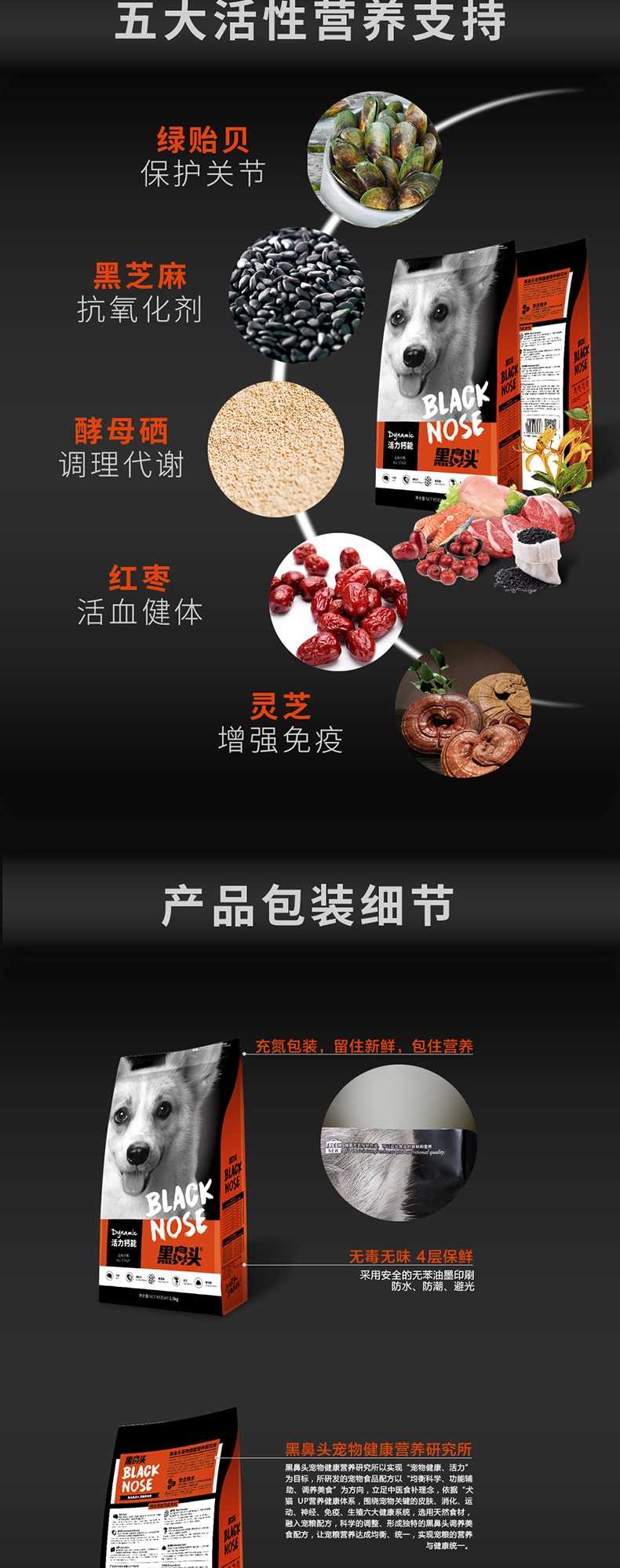 黑鼻头 2.0系列活力钙能1.5KG犬粮