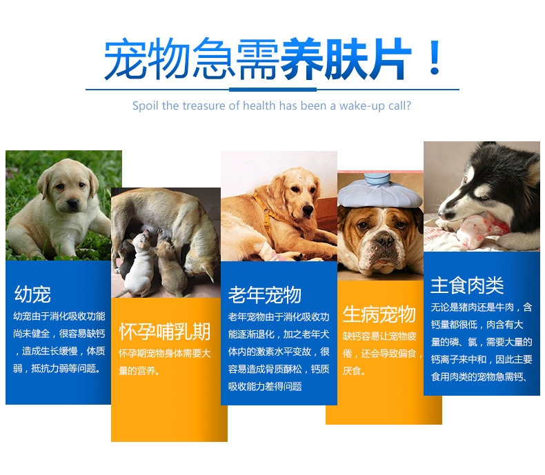 雷米高 犬猫用复合维生素B养肤片 120片/瓶 减少皮肤问题 美毛亮毛