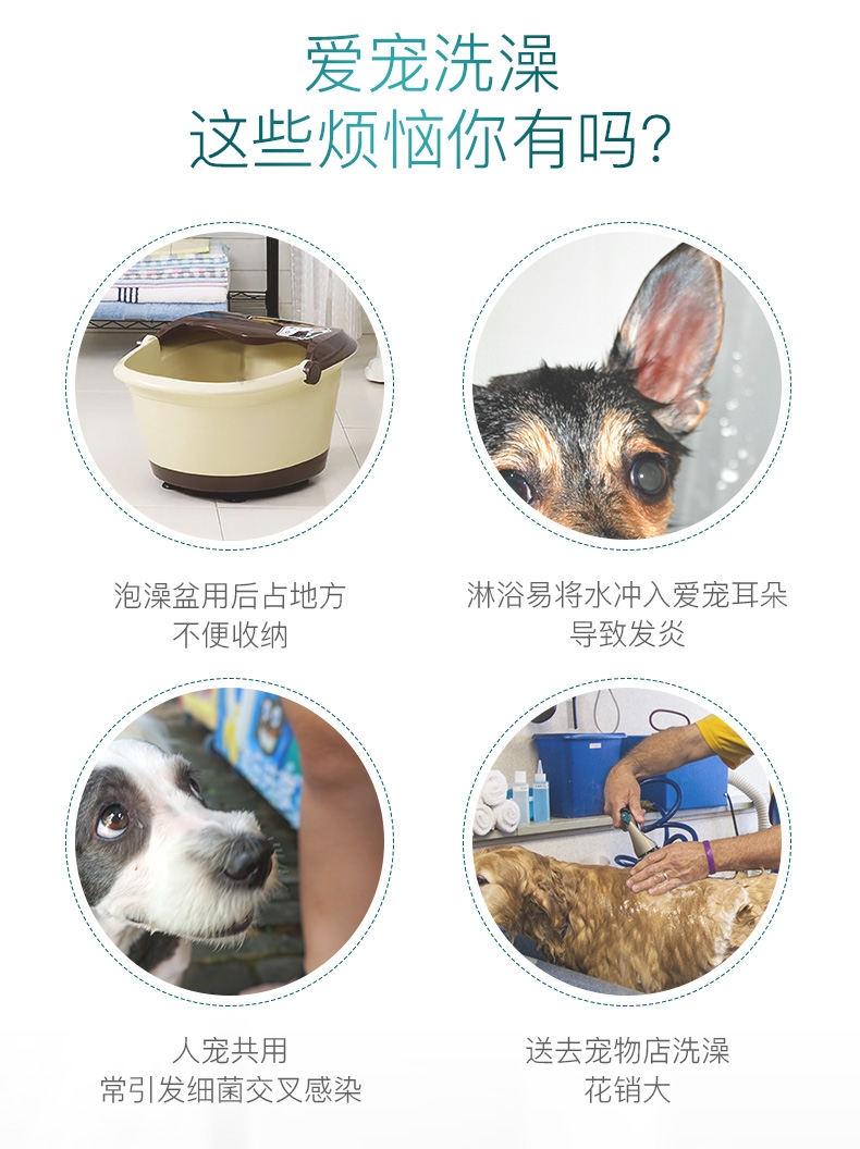 怡亲Yoken 宠物折叠洗澡盆