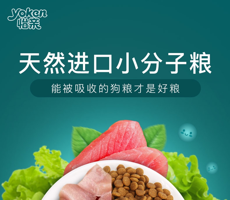 怡亲Yoken 贵宾成犬专用粮2.5kg*3包