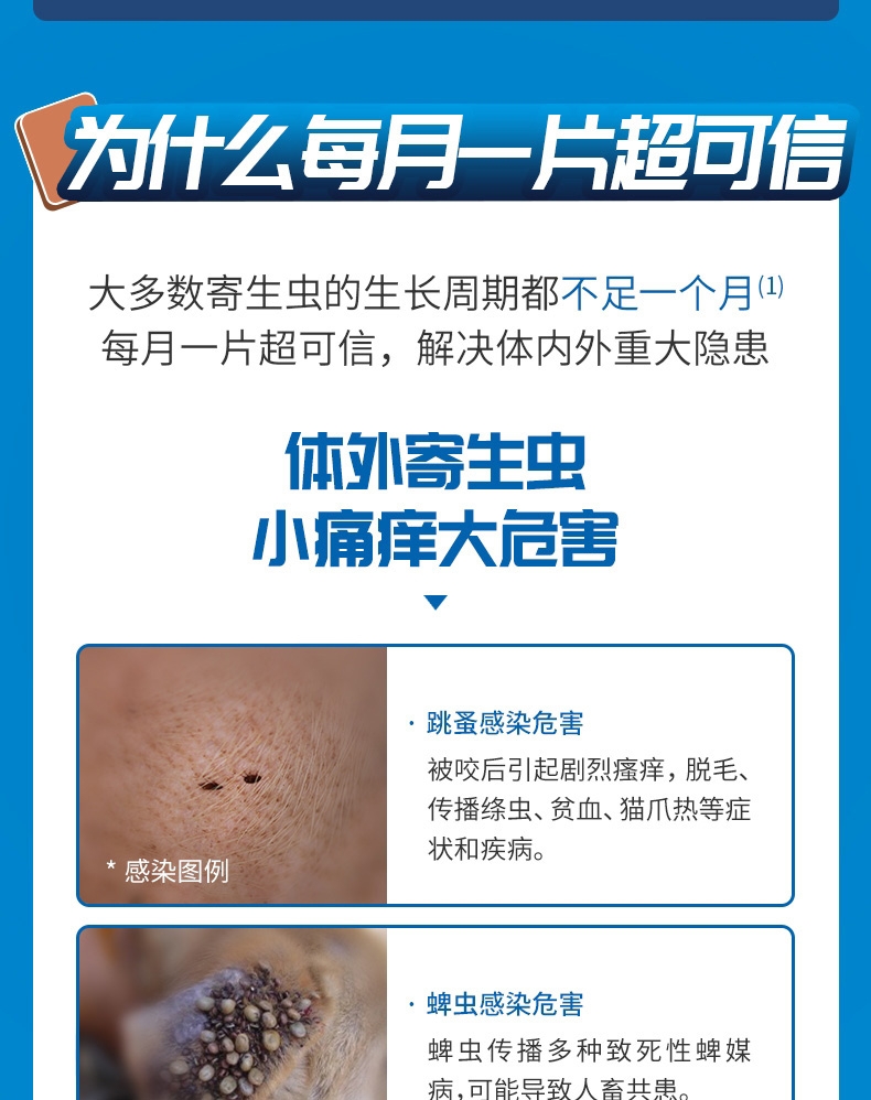 超可信 M 犬用内外同驱(7.5-15KG犬用)整盒装3片