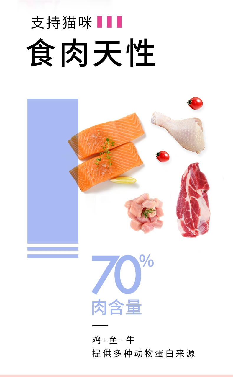 醇粹 全龄猫粮 10kg 70%含肉量