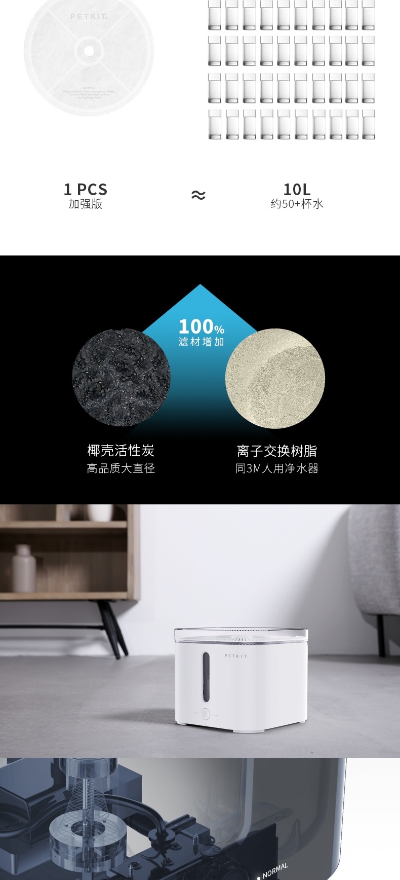 小佩Petkit 宠物智能饮水机二代 净化加温二合一 犬猫通用