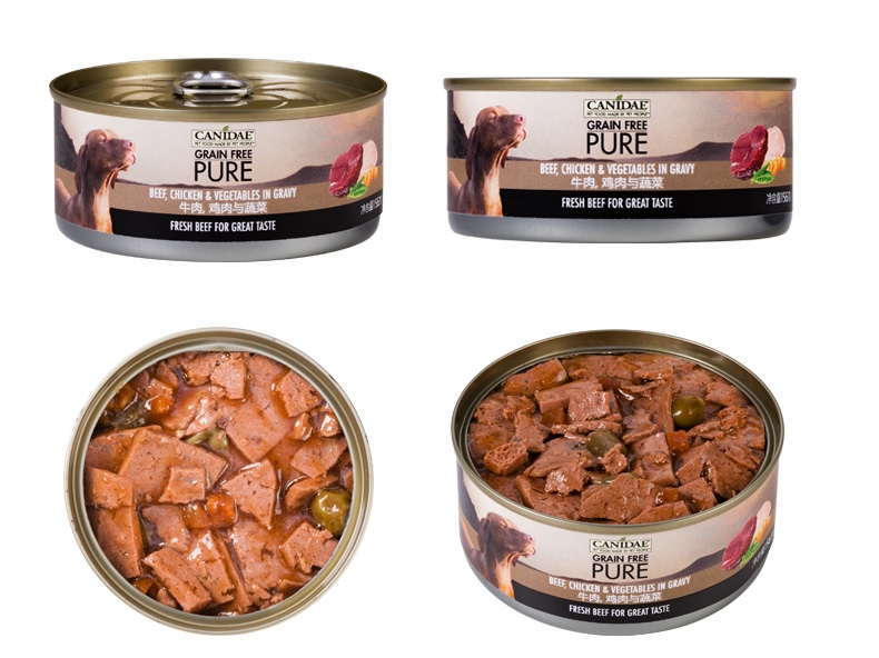 美国卡比Canidae 无谷牛肉鸡肉蔬菜狗罐头 156g