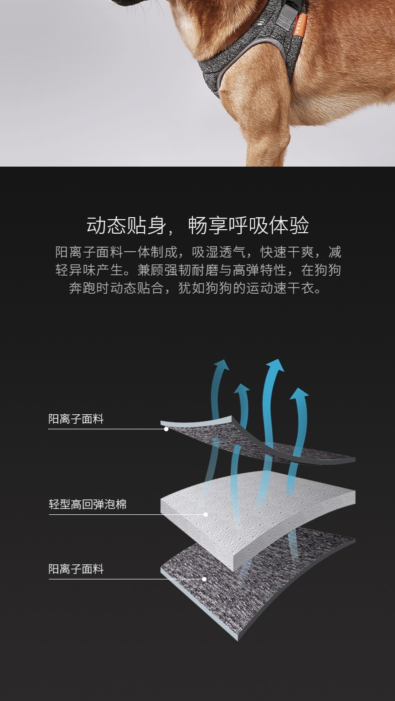 小佩Petki Air 2代羽量体感环绕贴身狗狗胸背带