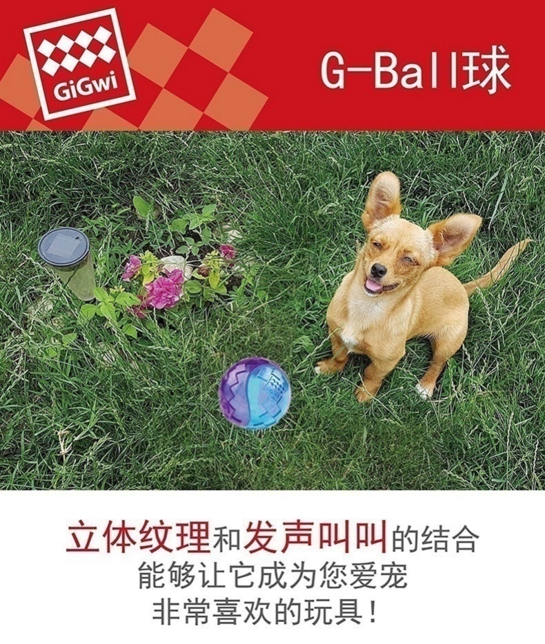 贵为GiGwi G-Ball球狗狗玩具 2只装