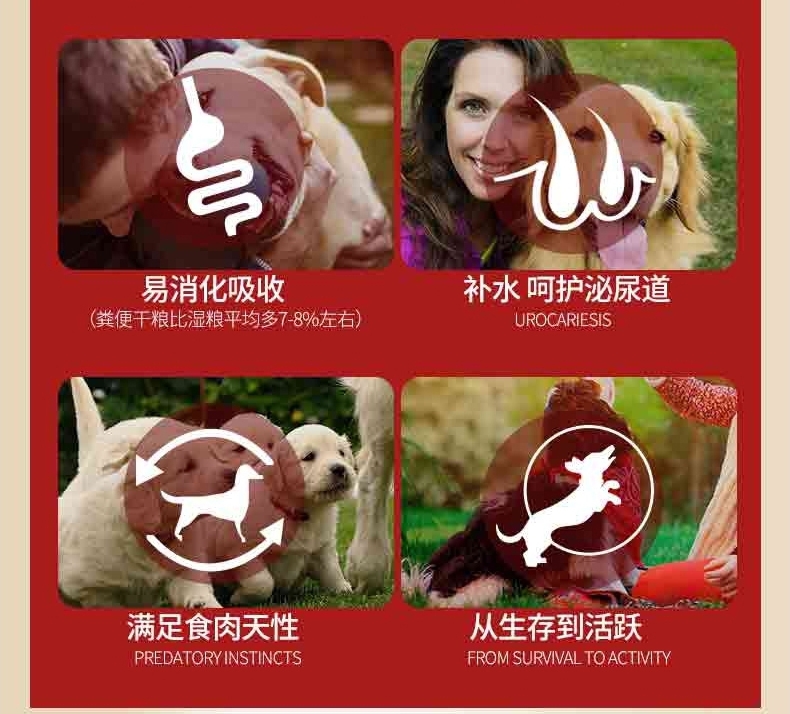 开饭乐 鲜肉小方鸭肉牛肉胡萝卜全期犬湿粮190g