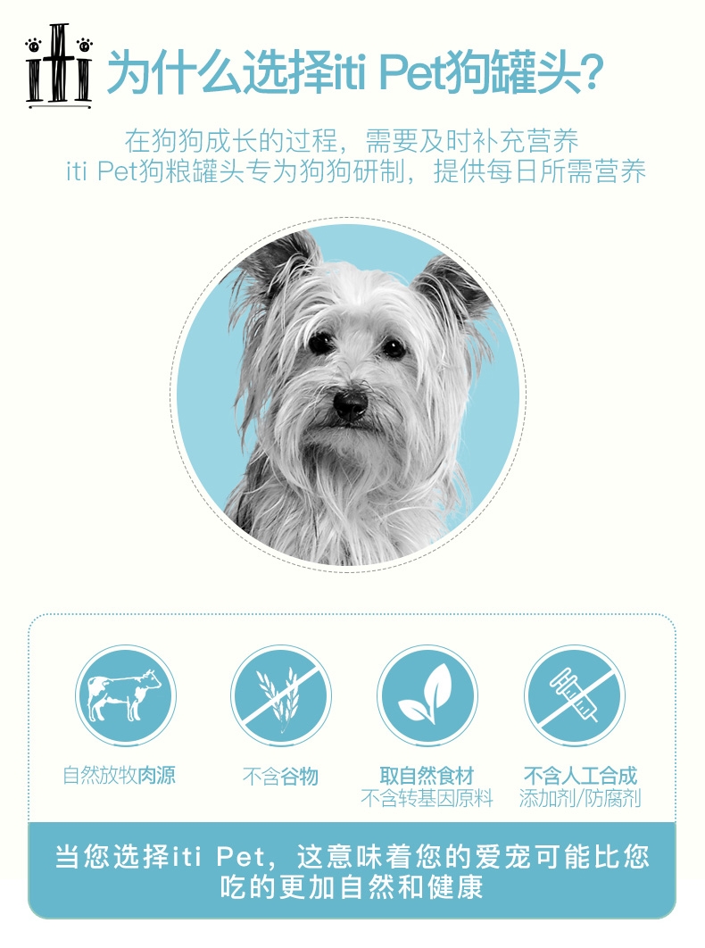 新西兰爱娣iti Pet 羊肉鹿肉主食狗罐头 175g*6罐 90%含肉量