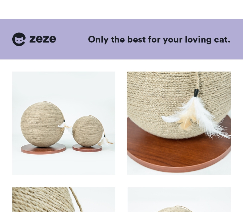 ZEZE 地球仪式猫抓球 含趣味配件 装饰、磨爪一步到位