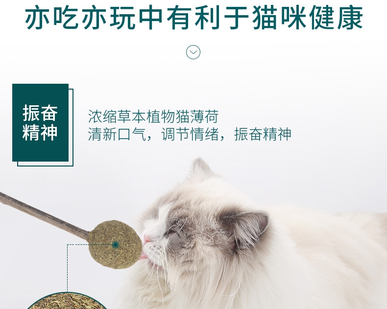 怡亲Yoken 猫薄荷棒棒糖猫零食 15g 去毛球磨牙洁齿清新口气