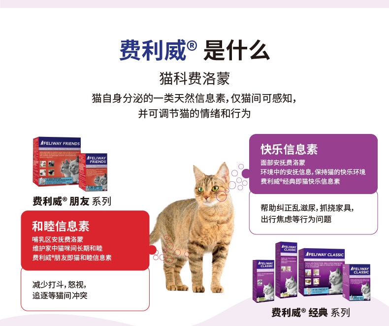 法国费利威Feliway 朋友30天补充液 48ml 舒缓情绪 无处不在