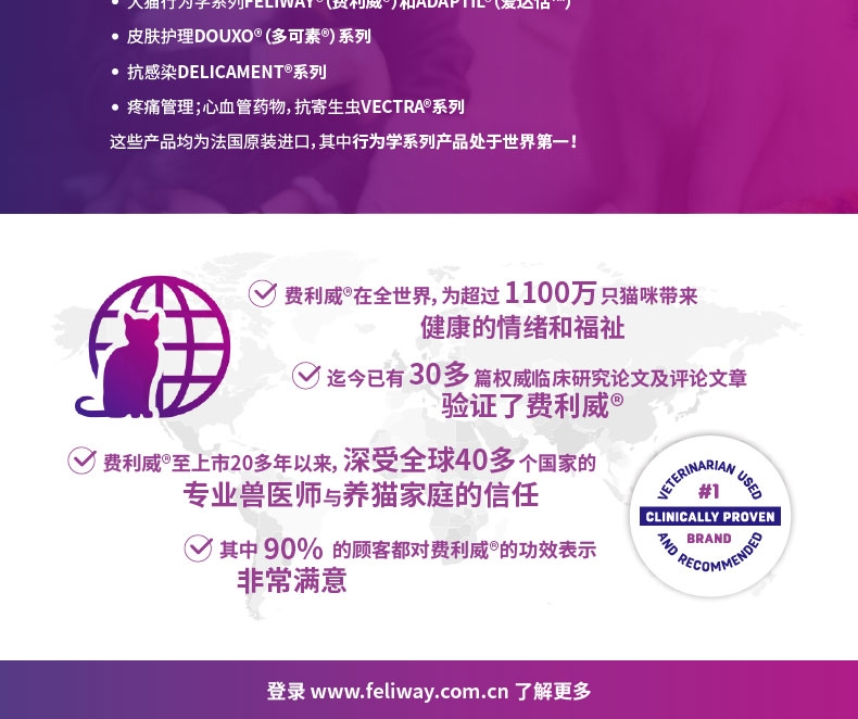 法国费利威Feliway 朋友30天补充液 48ml 舒缓情绪 无处不在