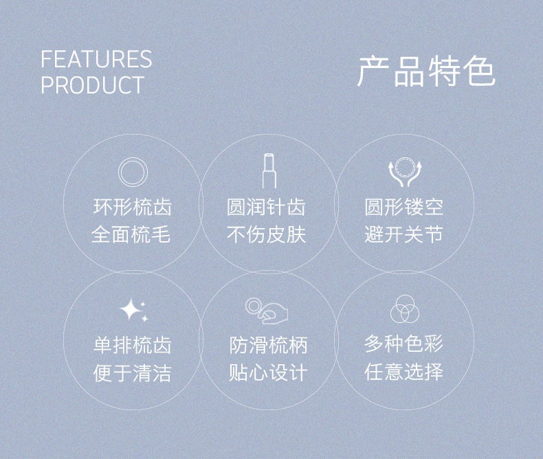 派可为Pakeway 放大镜宠物梳子 360°全面梳毛