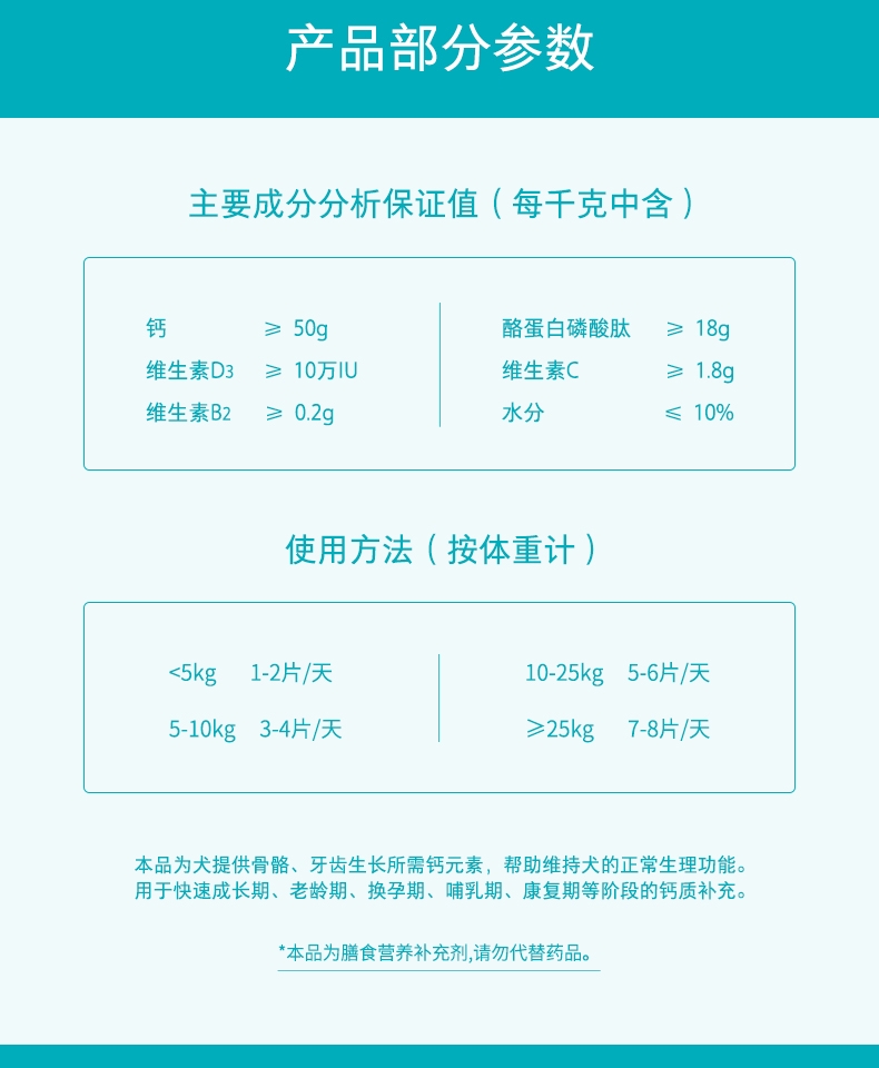 卫仕 犬用 乳钙片 160片