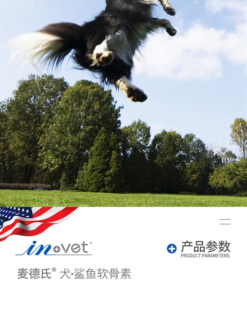 麦德氏 In-vet 犬用鲨鱼软骨素 340g 润化关节