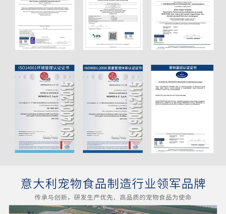 意大利孟爵Monge 爱优特犬 羊肉肉泥和肉块成犬狗罐头 150g 80%含肉量