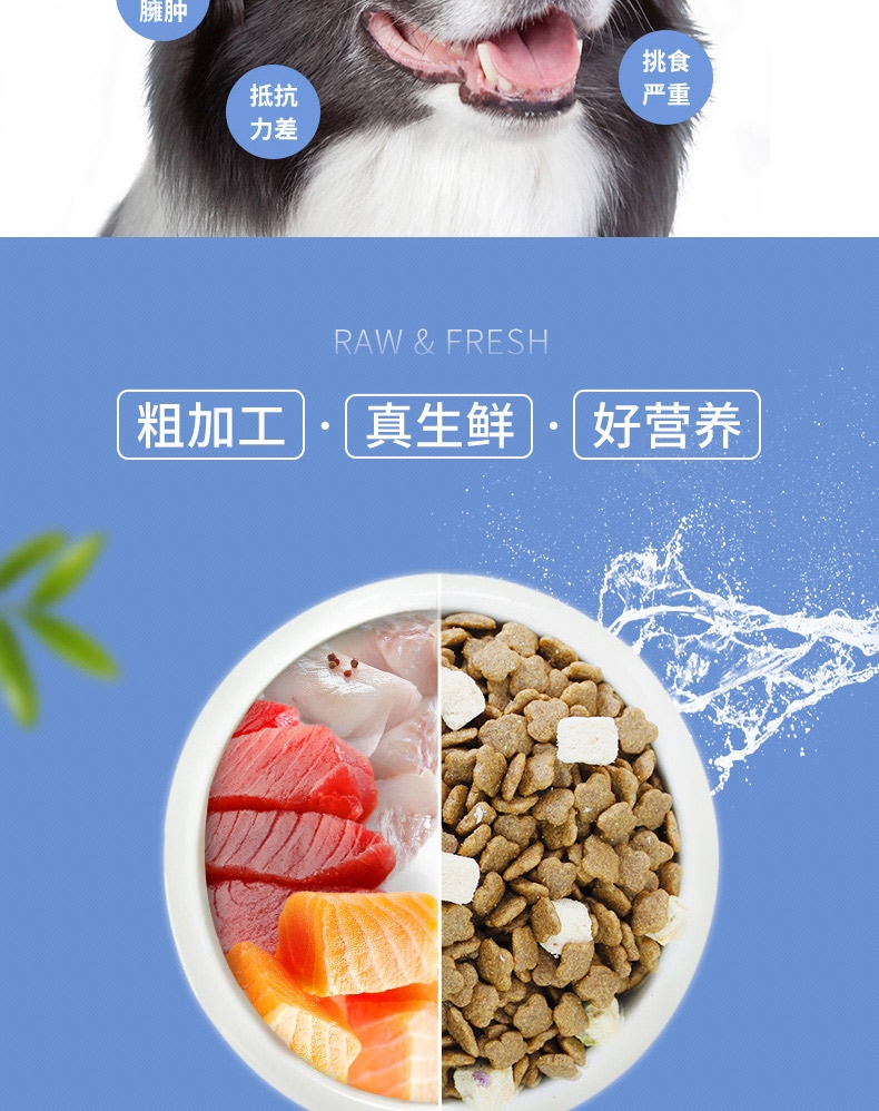 伯纳天纯 无谷冻干海洋盛宴全犬种全期犬粮 2kg 72%含肉量
