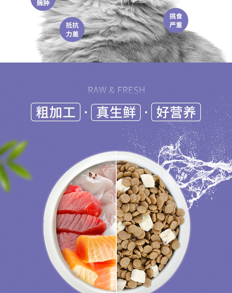伯纳天纯 无谷冻干海洋盛宴全期猫粮 2kg 82%含肉量