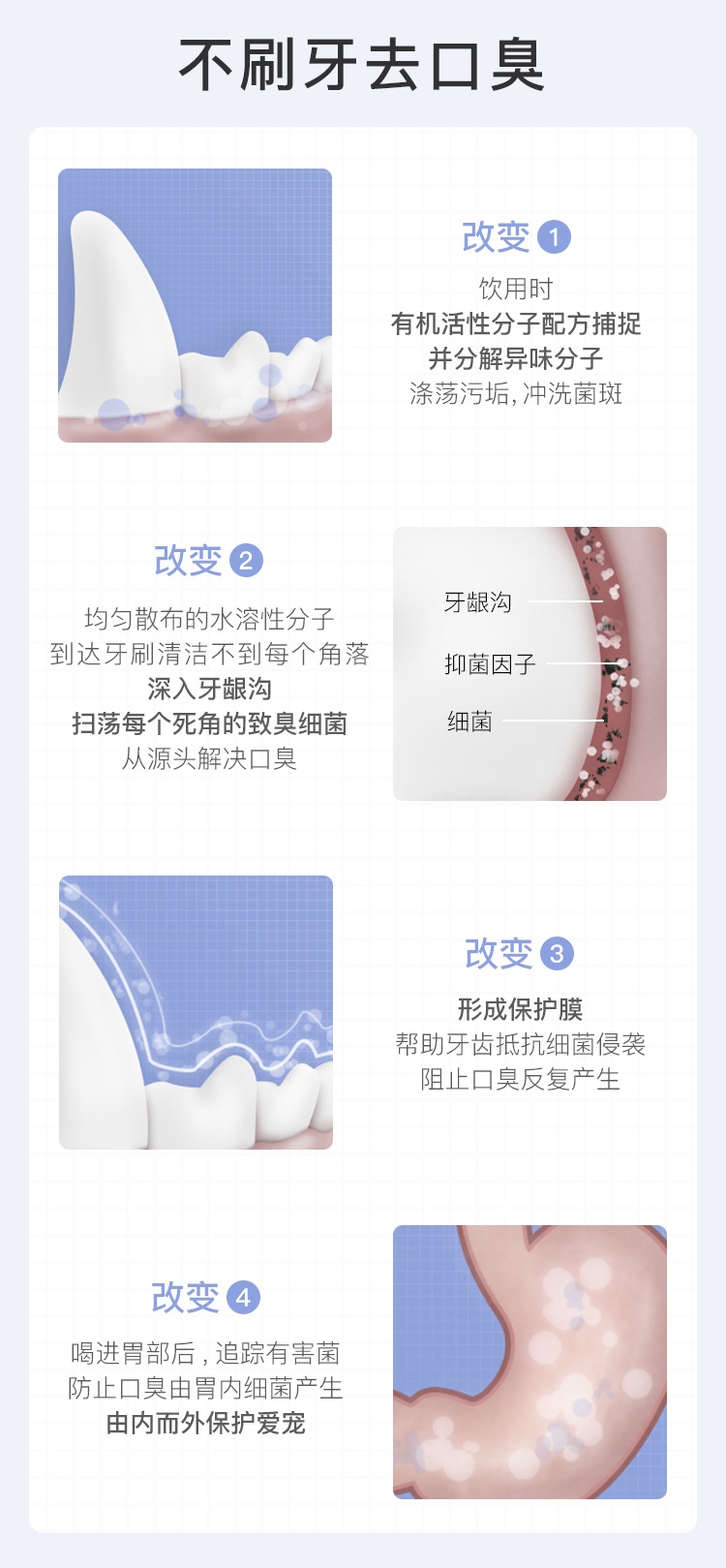小壳 犬猫通用洁齿水150ml 改善牙疾 清新口气