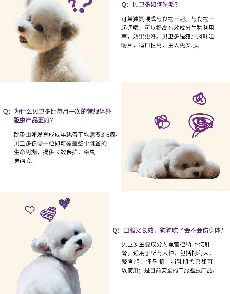 Bravecto 贝卫多 氟雷拉纳咀嚼片 20-40kg
