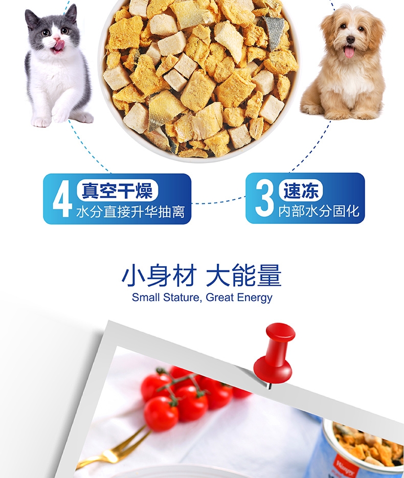 顽皮 Wanpy犬猫通用冻干零食鸡胸肉三文鱼配方 60g 富含高蛋白 口感丰富