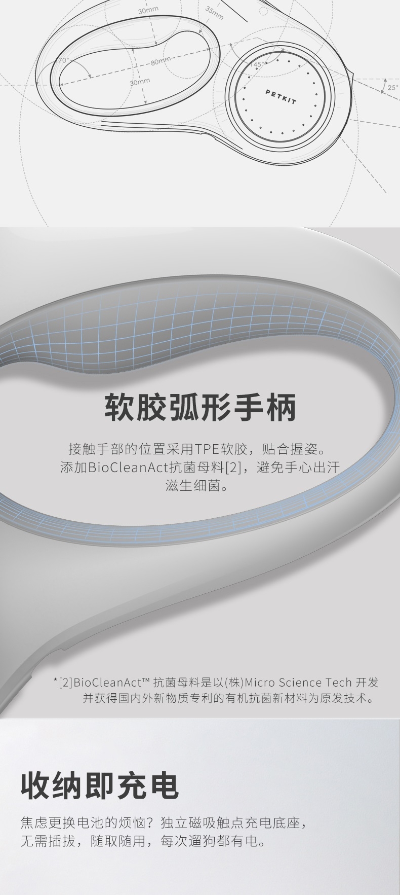 小佩 流光伸缩狗牵引绳基础款 舒适手感 一按即止