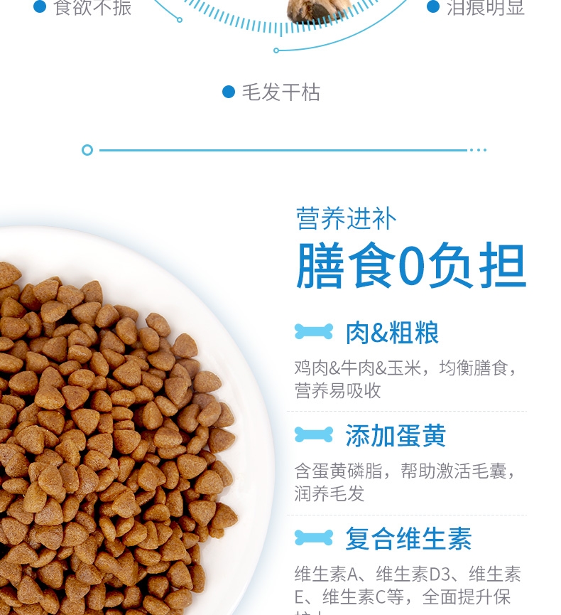 优倍滋 鸡肉味全犬种全期犬粮 1.5kg 狗粮通用型 强健体格