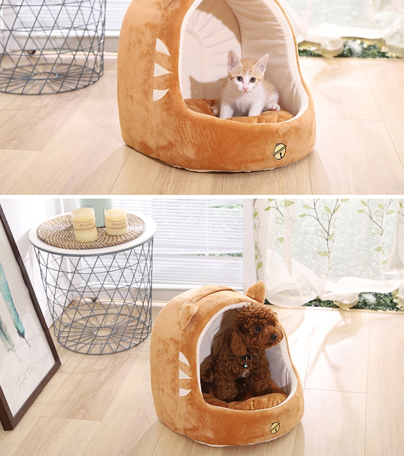 伊丽 可爱猫咪系列蒙古包宠物窝 柔软舒适 犬猫通用