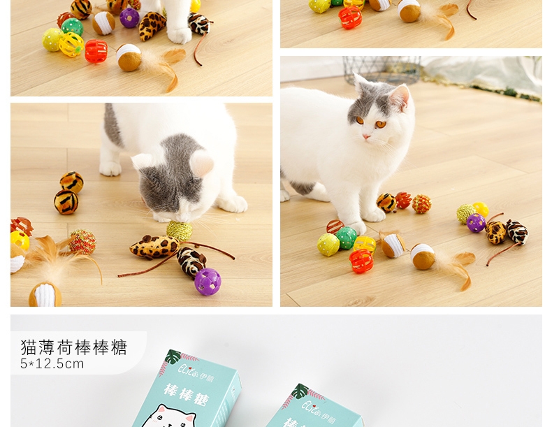 伊丽 猫咪玩具6件套 含猫转盘 趣味互动