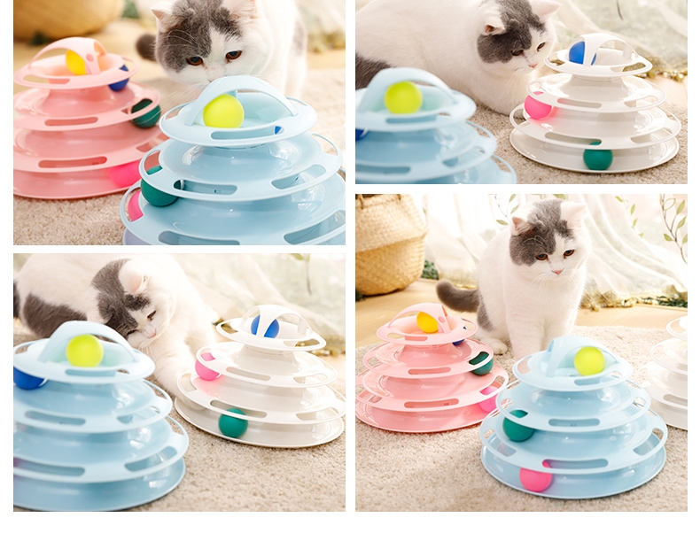 伊丽 猫咪玩具6件套 含猫转盘 趣味互动