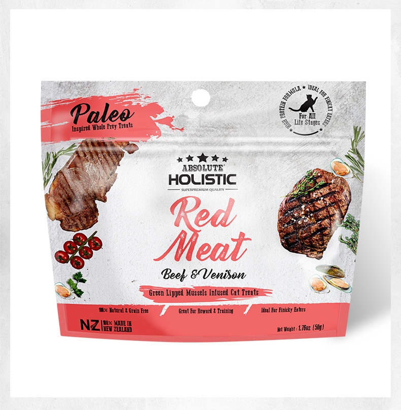ABSOLUTE HOLISTIC 无谷风干牛肉+鹿肉猫零食 50g