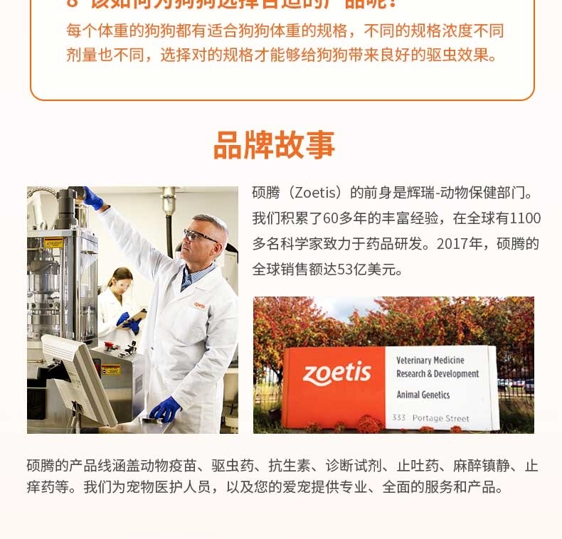 大宠爱 狗用内外同驱 驱虫滴剂 适用于20.1-40kg 240mg*6支/盒 美国进口