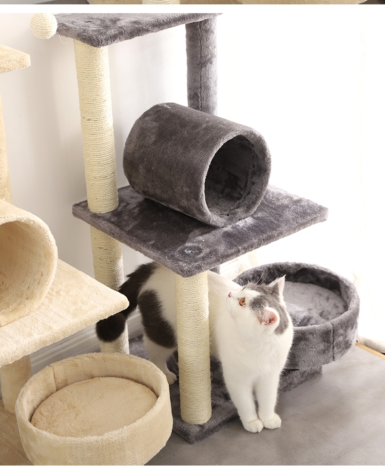伊丽 绒布玩具款猫爬架猫玩具 简约轻奢 释放猫咪天性